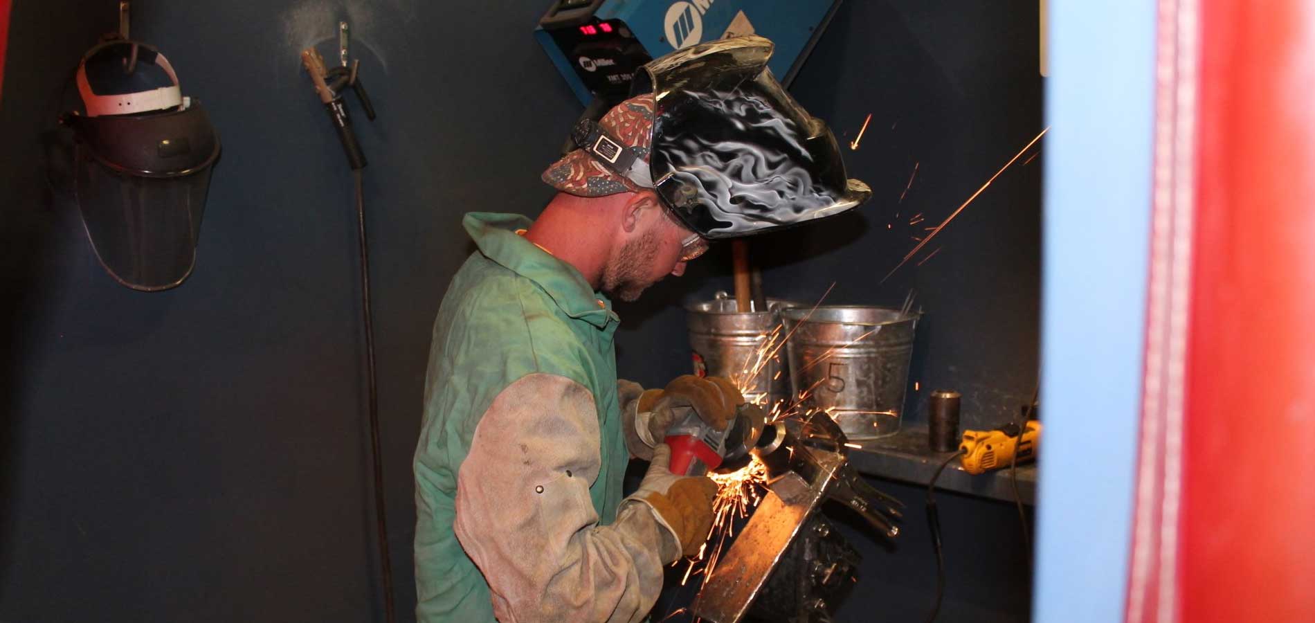 Person welding